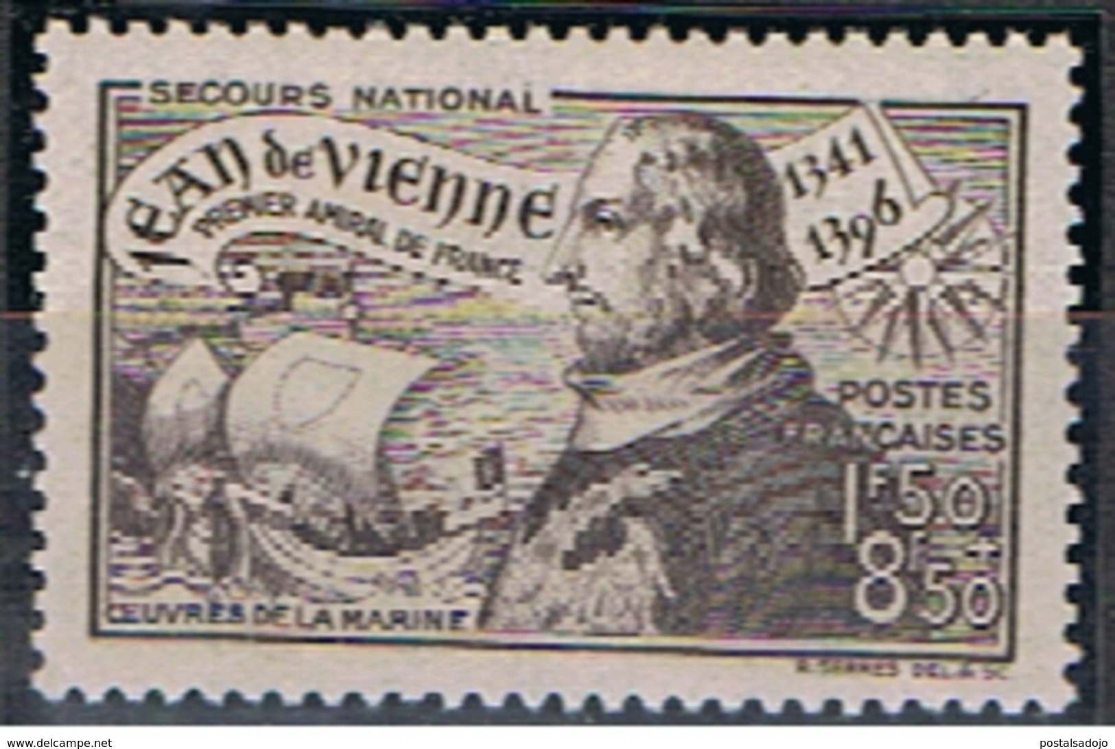 (1F 24) FRANCE // YVERT 544 // JEAN DE VIENNE // 1942    NEUF - Unused Stamps