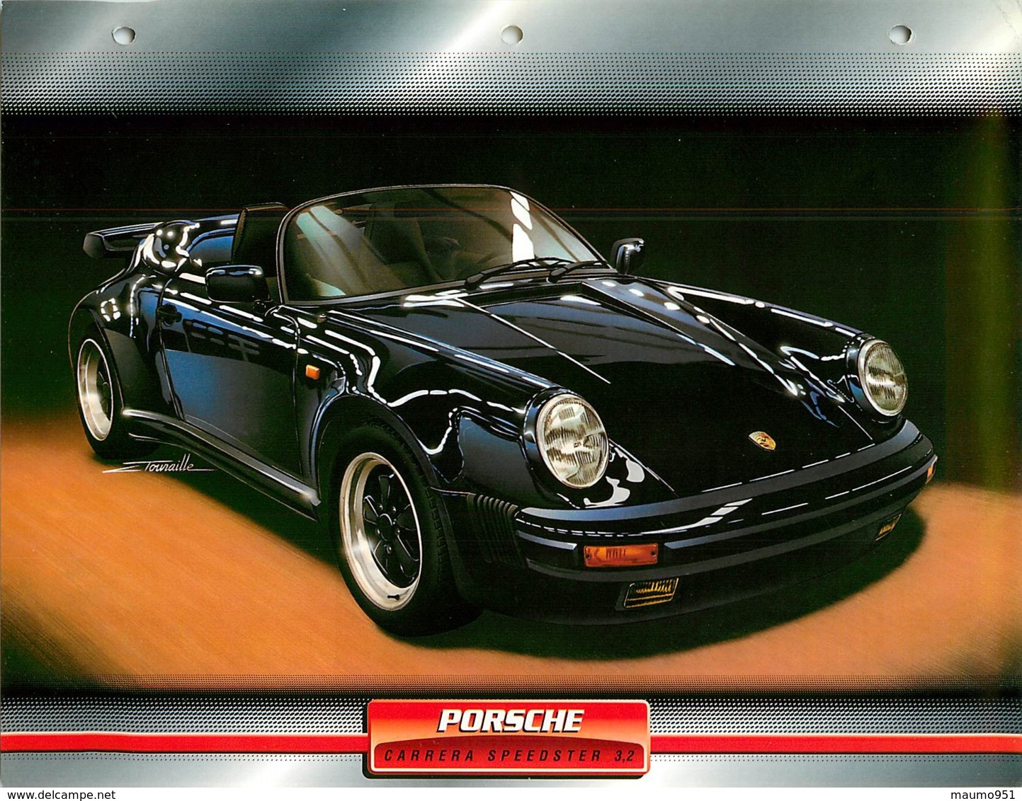 PORCHE CARRERA SPEEDSTER 3.2 + FICHE TECHNIQUE FORMAT DOCUMENT 285X22 - Voitures