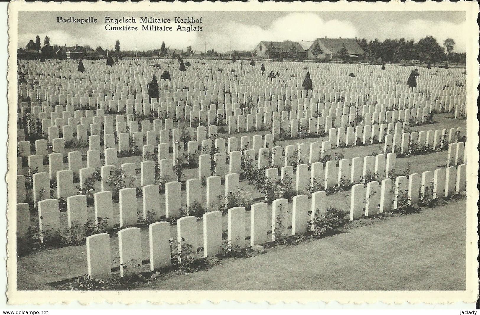 Poelkapelle -- Cimetière Militaire Anglais.   ( 2 Scans ) - Langemark-Poelkapelle