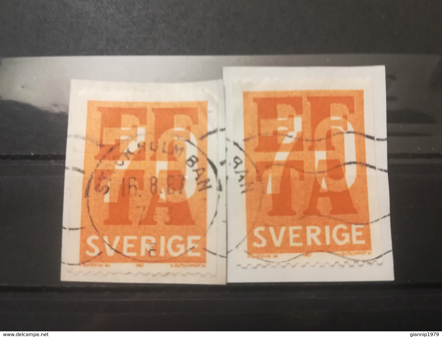 FRANCOBOLLI STAMPS SVEZIA SVERIGE 1967 USED SU FRAMMENTO EFTA SWEDEN FRAGMENTF - Usati