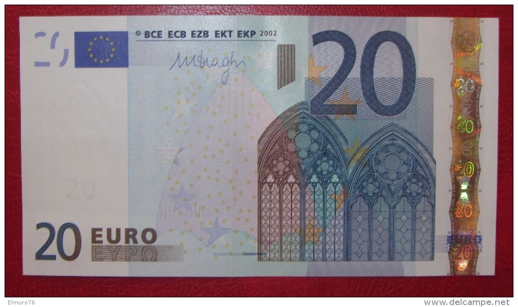 20 EURO R030C1 Draghi Netherlands Serie P39 Perfect UNC - 20 Euro