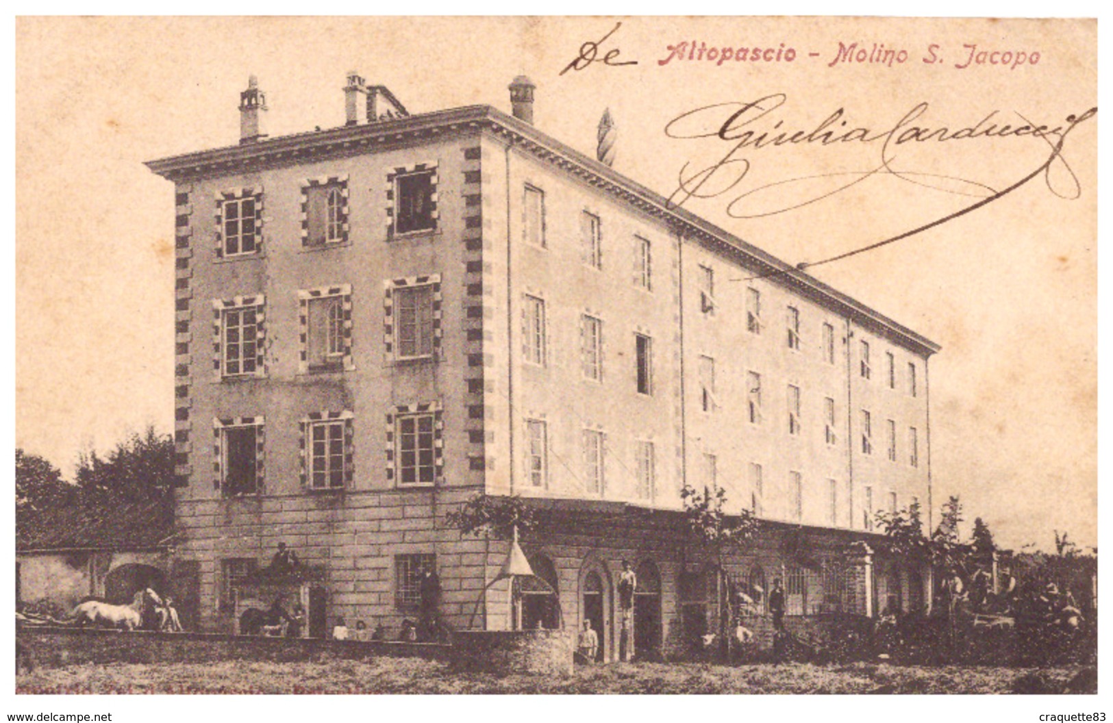 ALTOPASCIO- MOLINO S. JACOPO     BELLE CARTE ANIMEE 1906 - Autres & Non Classés