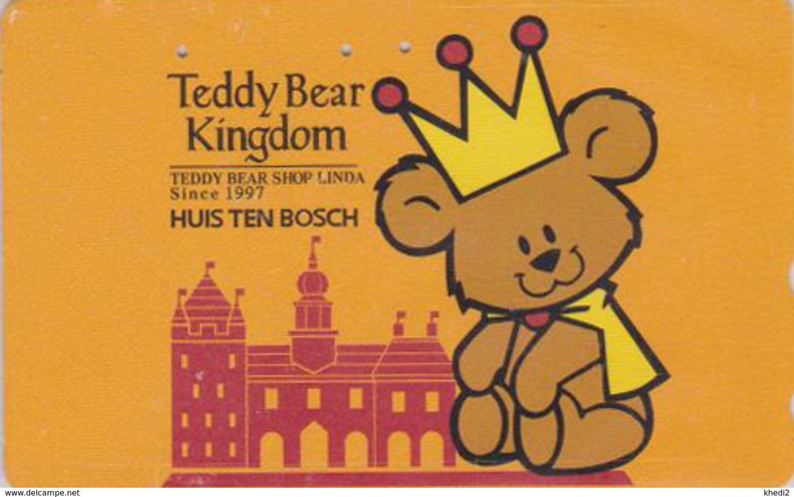 Télécarte Japon / 110-016 - Ours NOUNOURS ** HUIS TEN BOSCH ** - TEDDY BEAR Japan Phonecard / Krone - 740 - Sonstige & Ohne Zuordnung