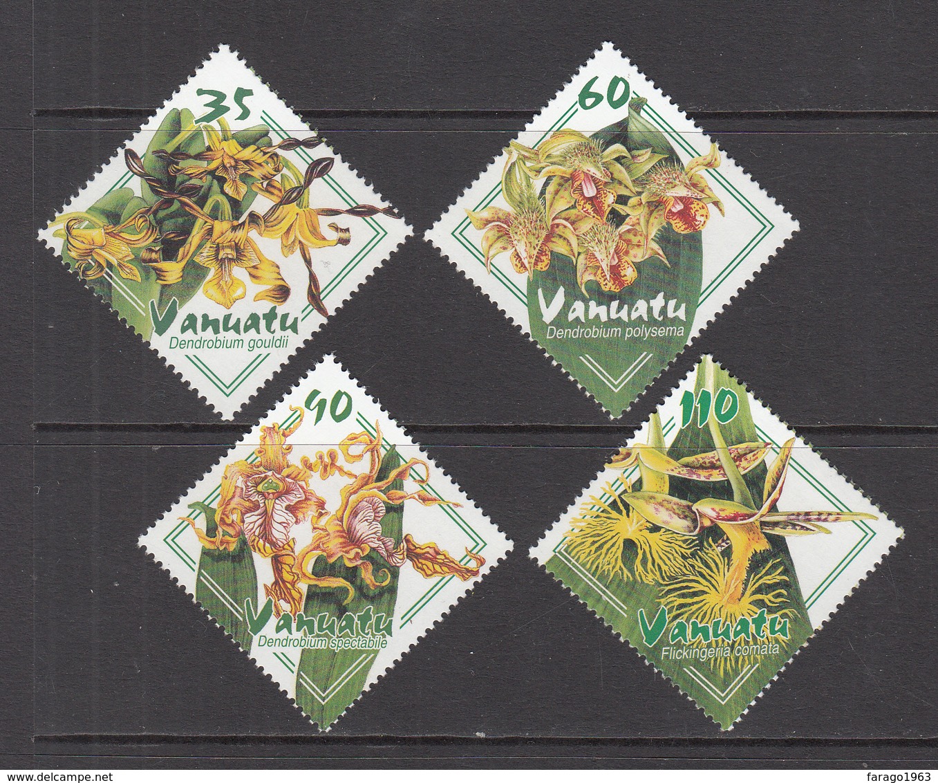 2002 Vanuatu  Orchids Fleurs Complete Set Of 4 MNH - Vanuatu (1980-...)