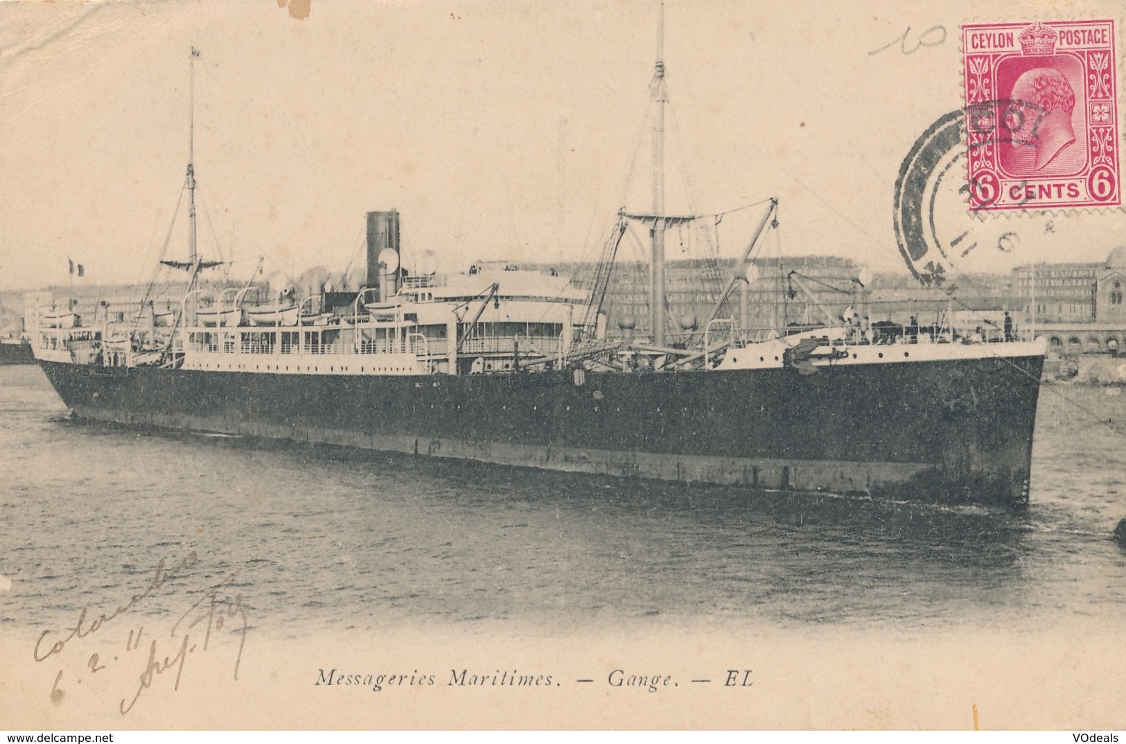 CPA - France - Thèmes - Bateaux - Messageries Maritimes - Gange - Paquebots