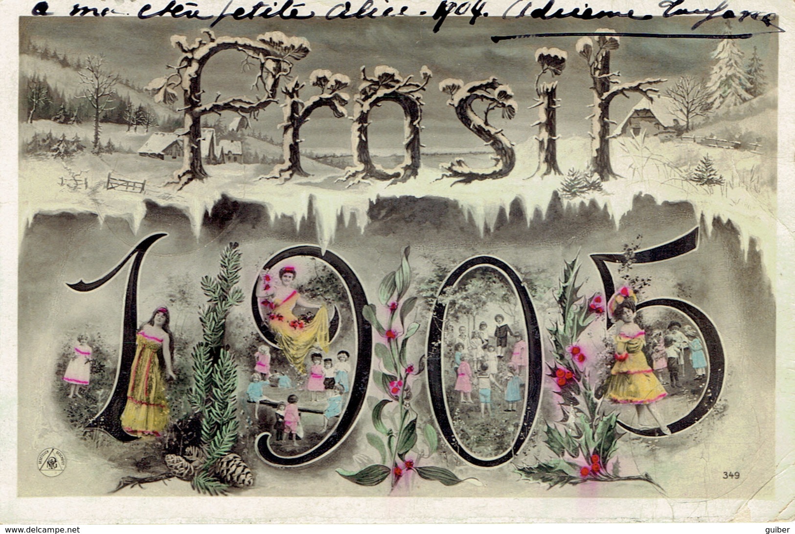 Prosit 1905 Jeunes Filles Postée Le 1/01/1905 - New Year