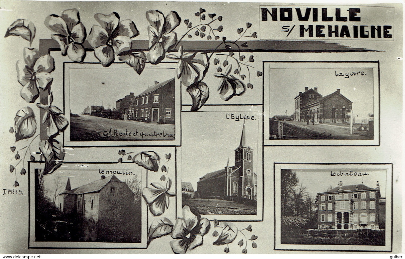 Noville Sur Mehaigne Multivues (5) La Gare, Le Moulin....1948  J. Mees - Eghezee