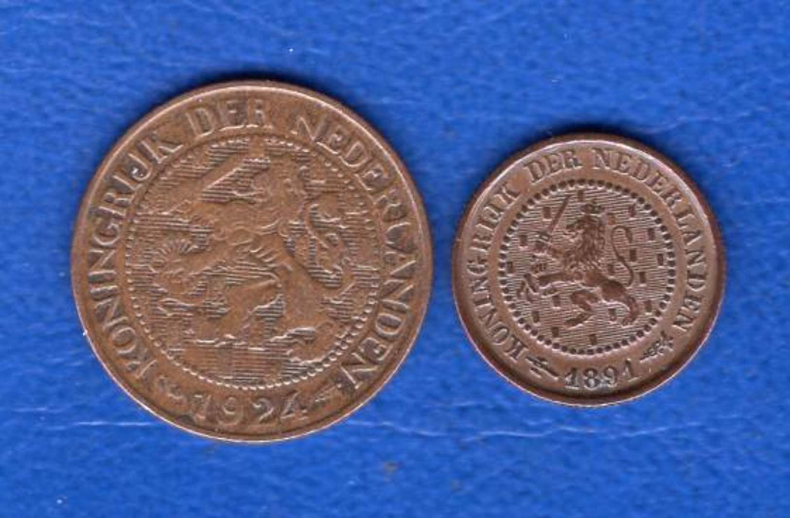 Pays  Bas  Cents  1924  +1/2  Cents  1891 - 1 Cent