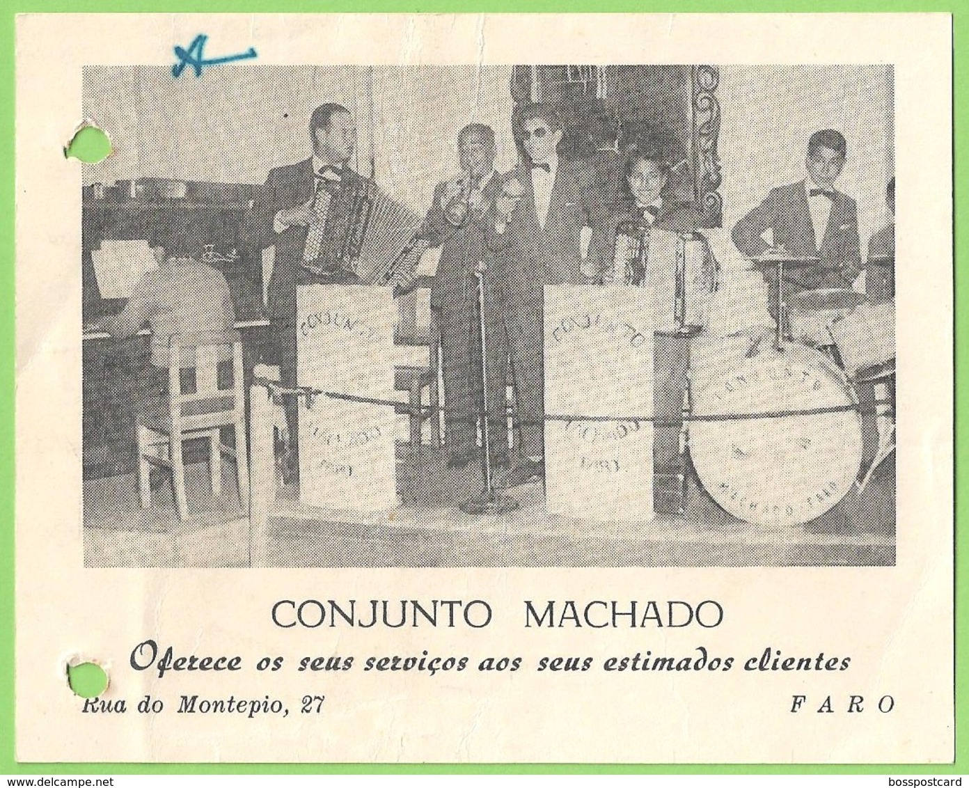 Faro - CARTÃO Do Conjunto Machado - Música - Artista (c/ Furos) - Faro