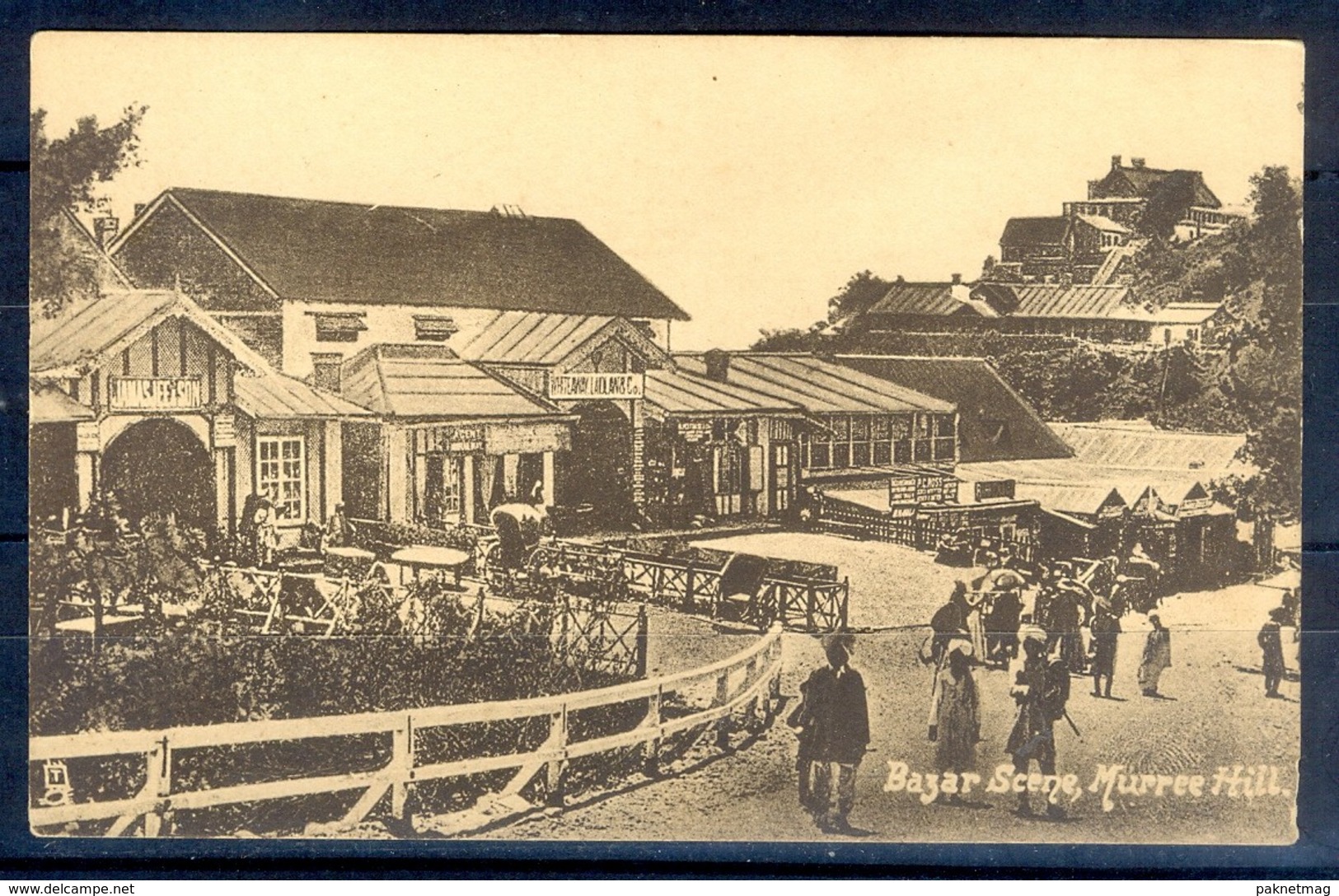 K1022- Rare Post Card Of Pakistan. Bazaar Scene, Murree Hill, Pakistan. - Pakistan