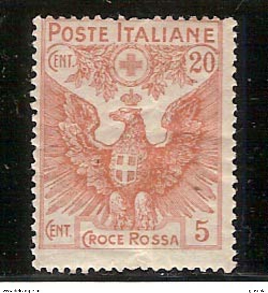 (Fb).Regno.V.E.III.1915-16."Pro Croce Rossa".20c + 5c Arancio Nuovo,gomma Integra,MNH (339-15) - Nuovi