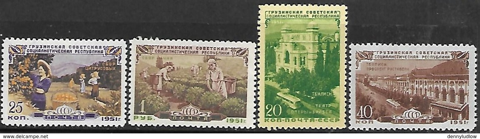 Russia 1951 Sc#1586-9   Georgian Republic Set  MLH  2016 Scott Value $50 - Unused Stamps