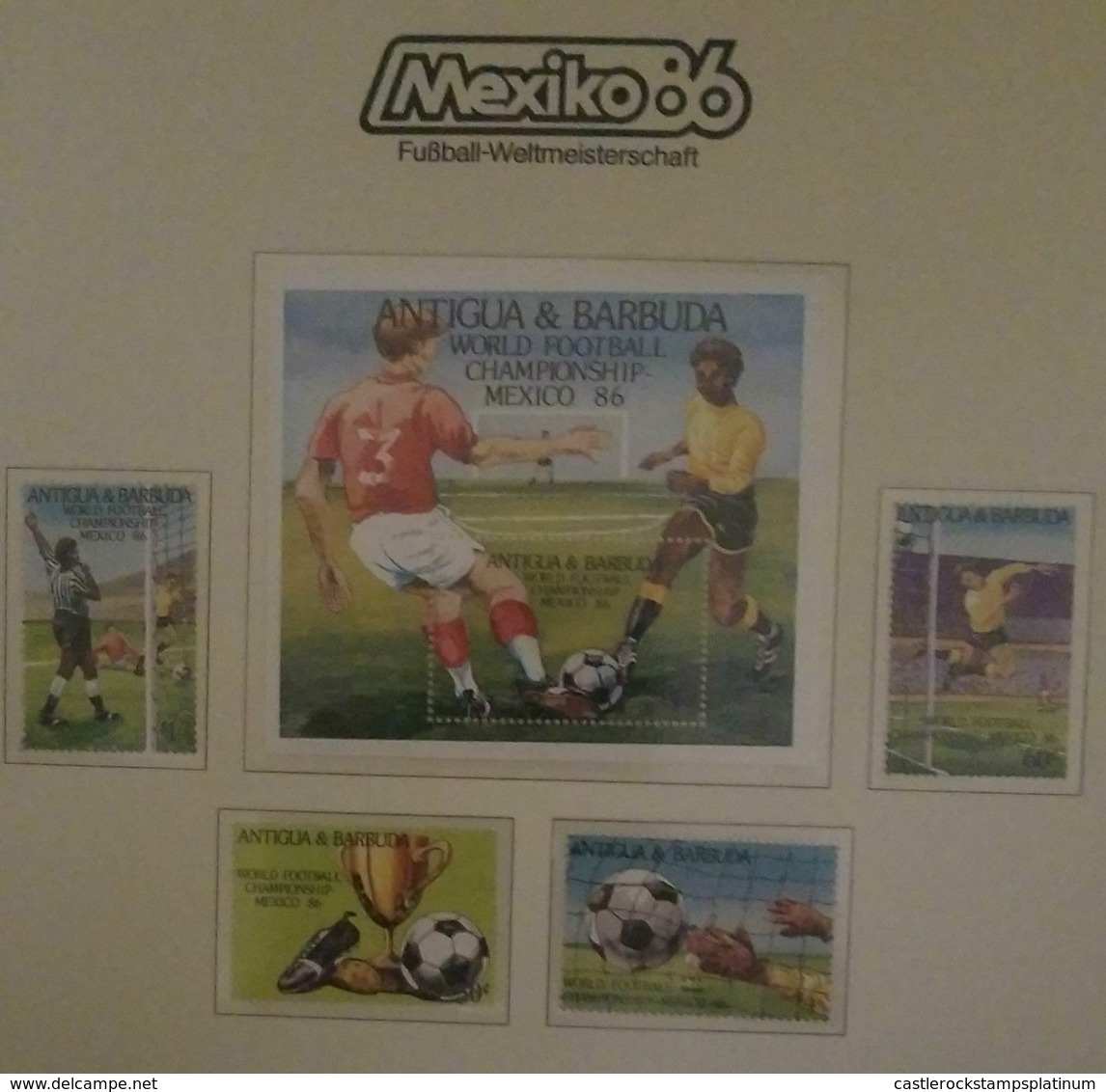 O) 1986 ANTIGUA AND BARBUDA, WORLD FOOTBSLL CHAMPIONSHIPS MEXICO 1986. MNH - Antigua And Barbuda (1981-...)