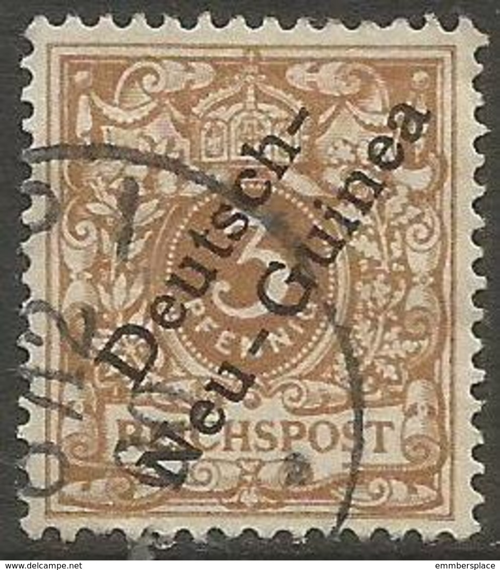 German New Guinea - 1898 Numerals Overprint 3pf Greyish Olive-brown Used  Sc 1 - German New Guinea