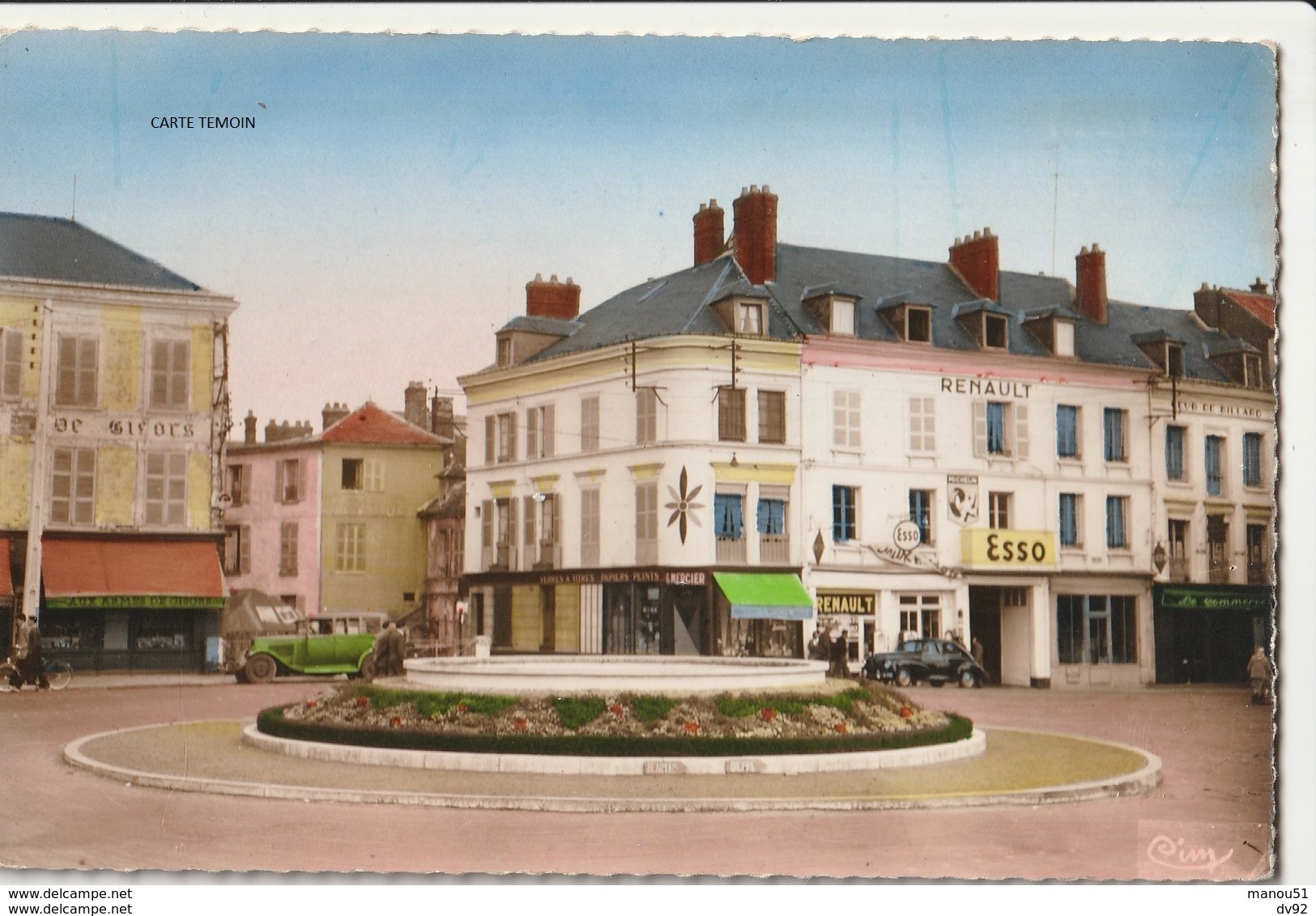 EURE GISORS GARAGE RENAULT CHALES ET PARFUMERIE COUTURE MME DUBUT CARTE PHOTO - Gisors