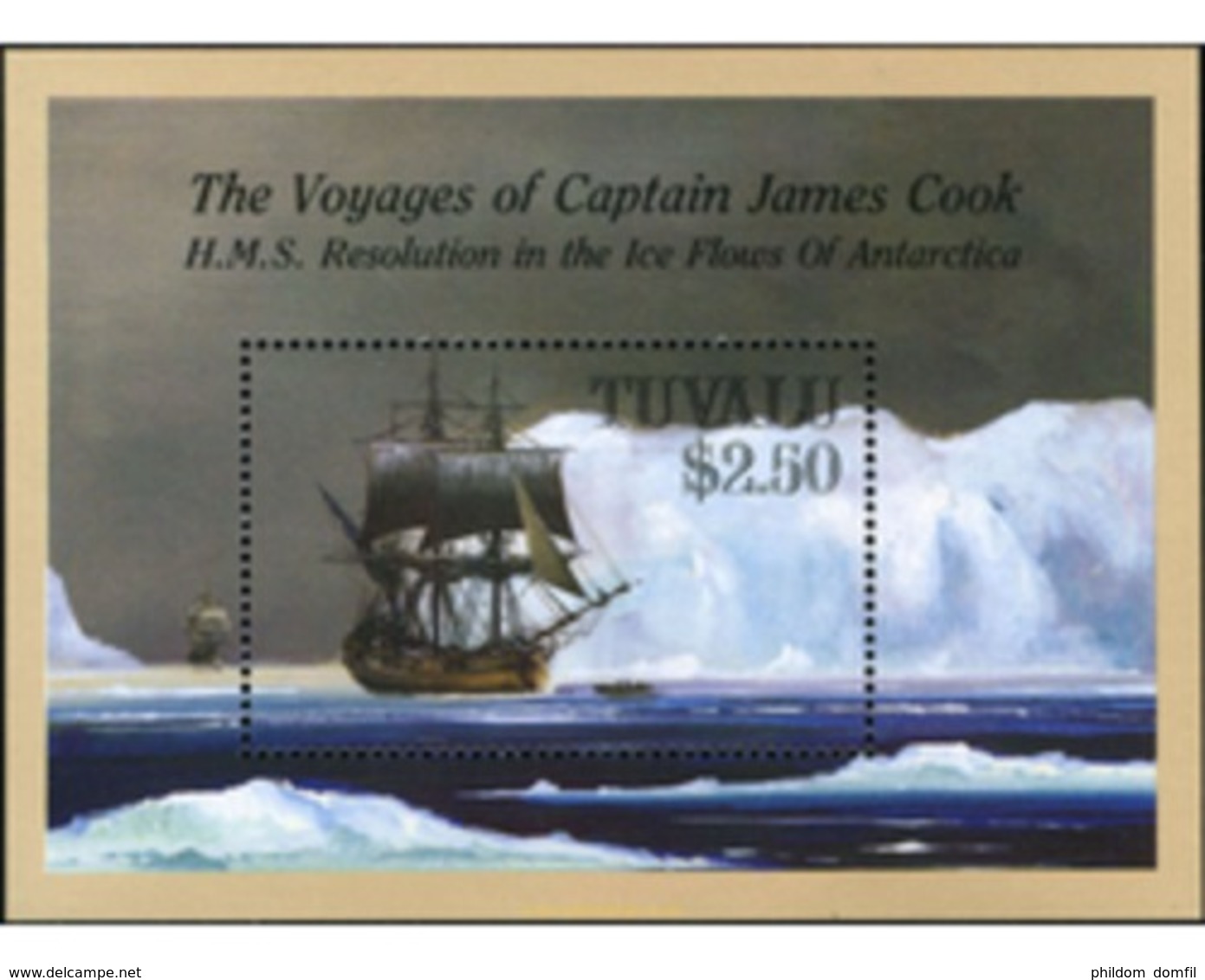 Ref. 213777 * MNH * - TUVALU. 1988. CAPTAIN COOK'S JOURNEYS . VIAJES DEL CAPITAN JAMES COOK - Tuvalu