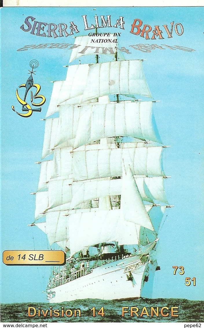 Carte De Qsl-voiliers 3 Mats---slb Labourse -cpm - Sailing Vessels