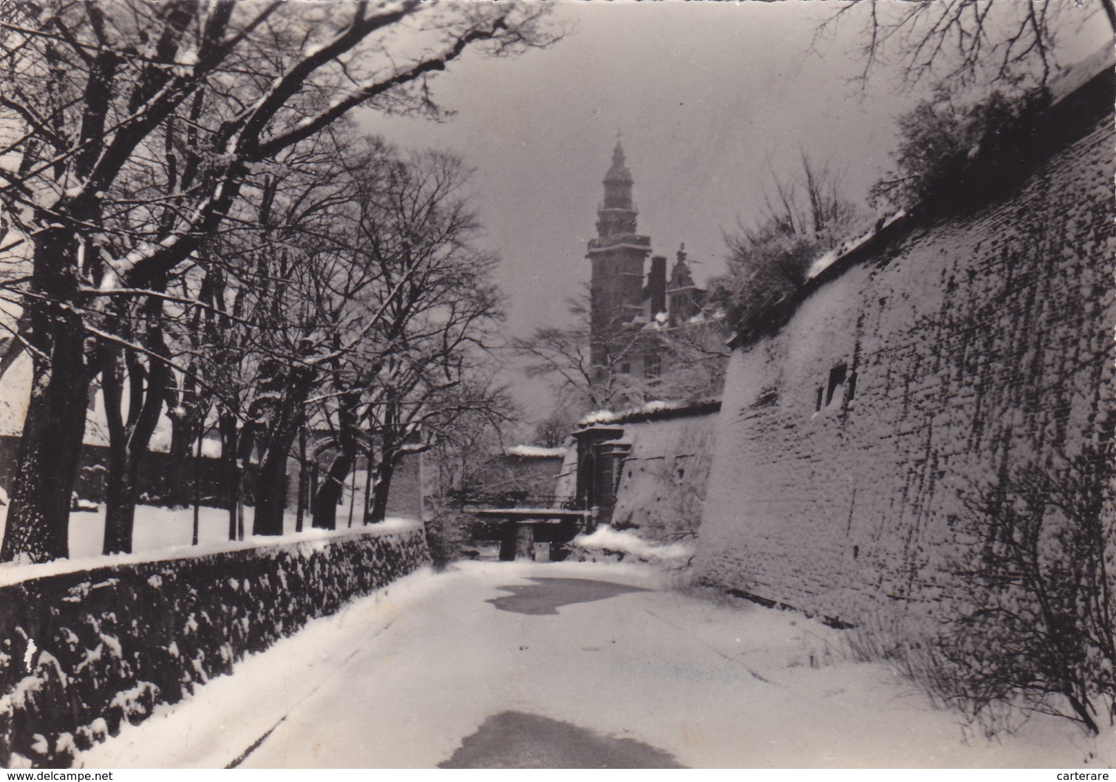 DANEMARK,DENMARK,KRONBORG,CHATEAU,NEIGE,ELSENEUR,RENAISSANCE,CARTE PHOTO - Denmark