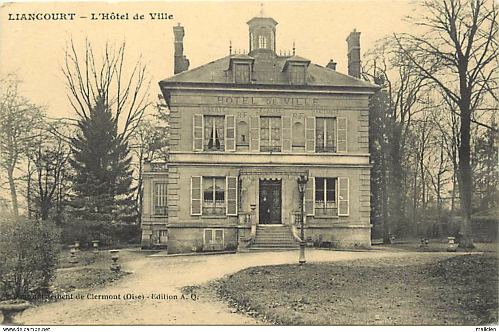 -dpts Div -ref-AJ803- Oise - Liancourt - Hotel De Ville  - Carte Bon Etat - - Liancourt