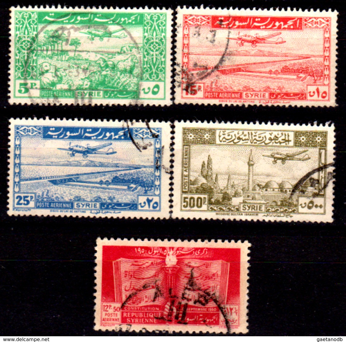 Siria-00154 - Posta Aerea 1946 - 1951 (o) Used - Senza Difetti Occulti. - Siria