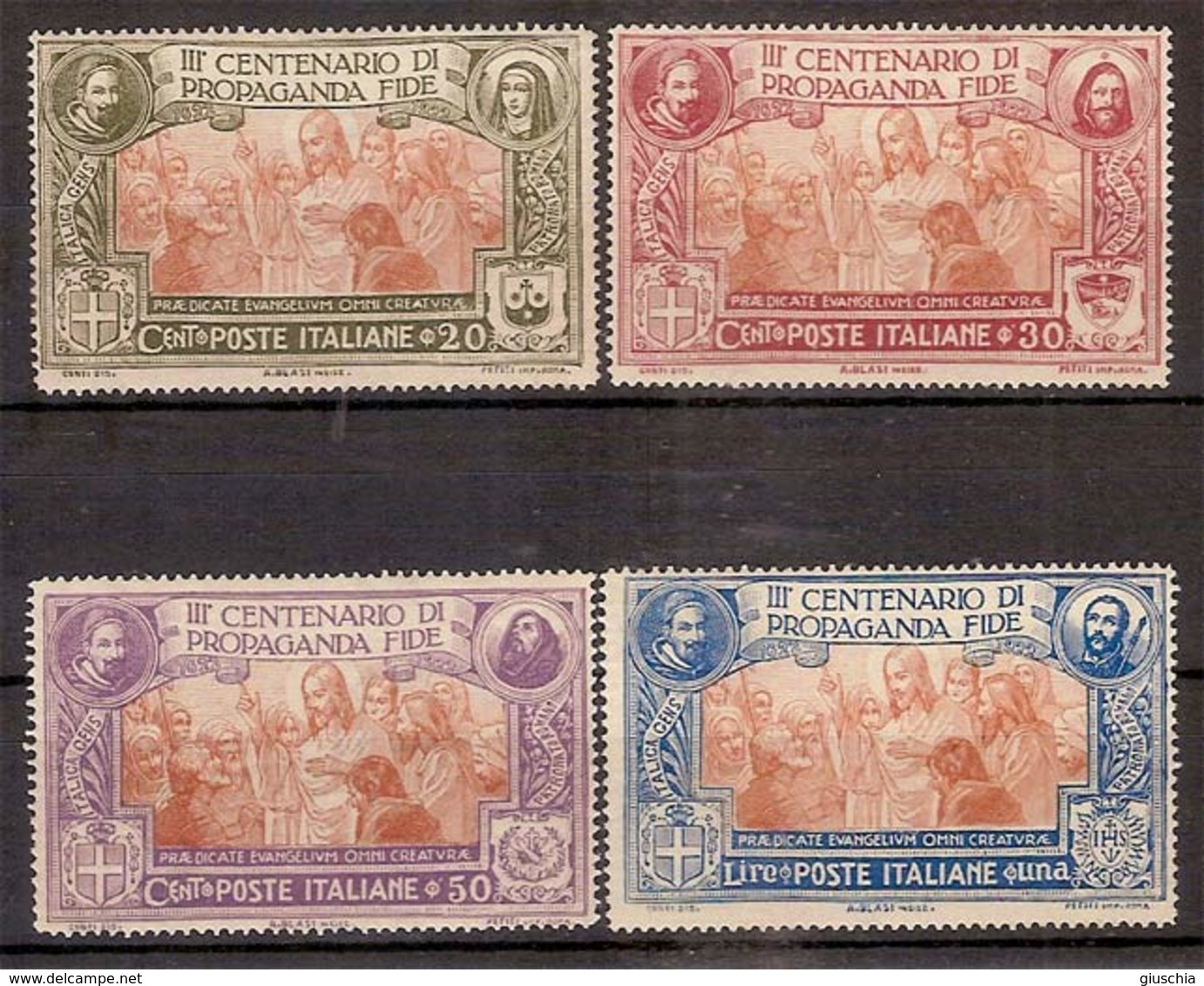 (Fb).Regno.V.E.III.1923."Propaganda Fide".Serie 4 Val Nuovi Gomma Integra,MNH (634-16) - Nuovi