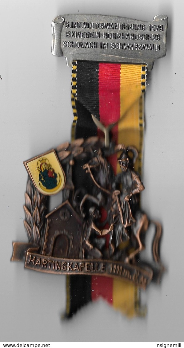 MEDAILLE  MARCHE POPULAIRE - 5. IINT WOLKWANDERUNG 1979 SCHONACH IM SCHWARZWALD - MARTINSKAPELLE - Germany