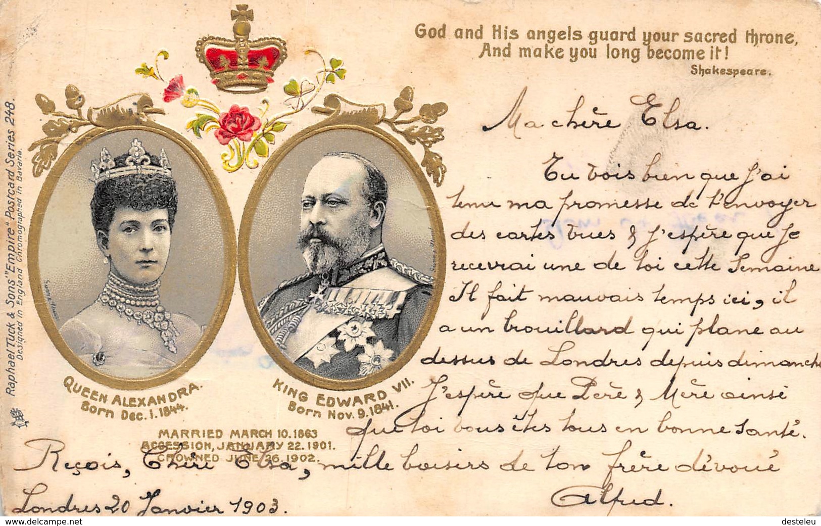 Queen Alexandra And Kind Edward VII 1903 - Familles Royales