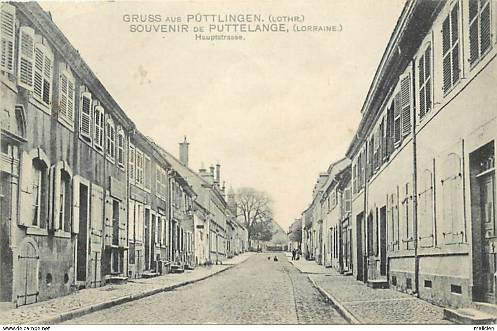 -dpts Div -ref-AJ793- Moselle - Puttelange - Souvenir De .. - Haupfstrasse - Gruss Aus Puttlingen - Edit. J. P. Pirra - - Puttelange