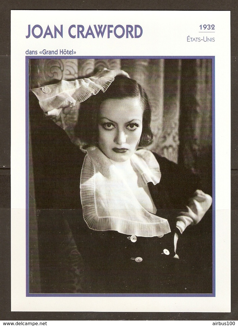 PORTRAIT DE STAR 1932 ETATS UNIS USA - ACTRICE JOAN CRAWFORD GRAND HOTEL - ACTRESS CINEMA - Fotos