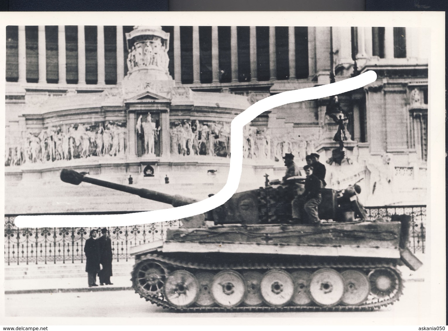 19 1943 Kampf Um Rom Pz VI Tiger Vittorio Emmanuele Denkmal. Repro - 1939-45