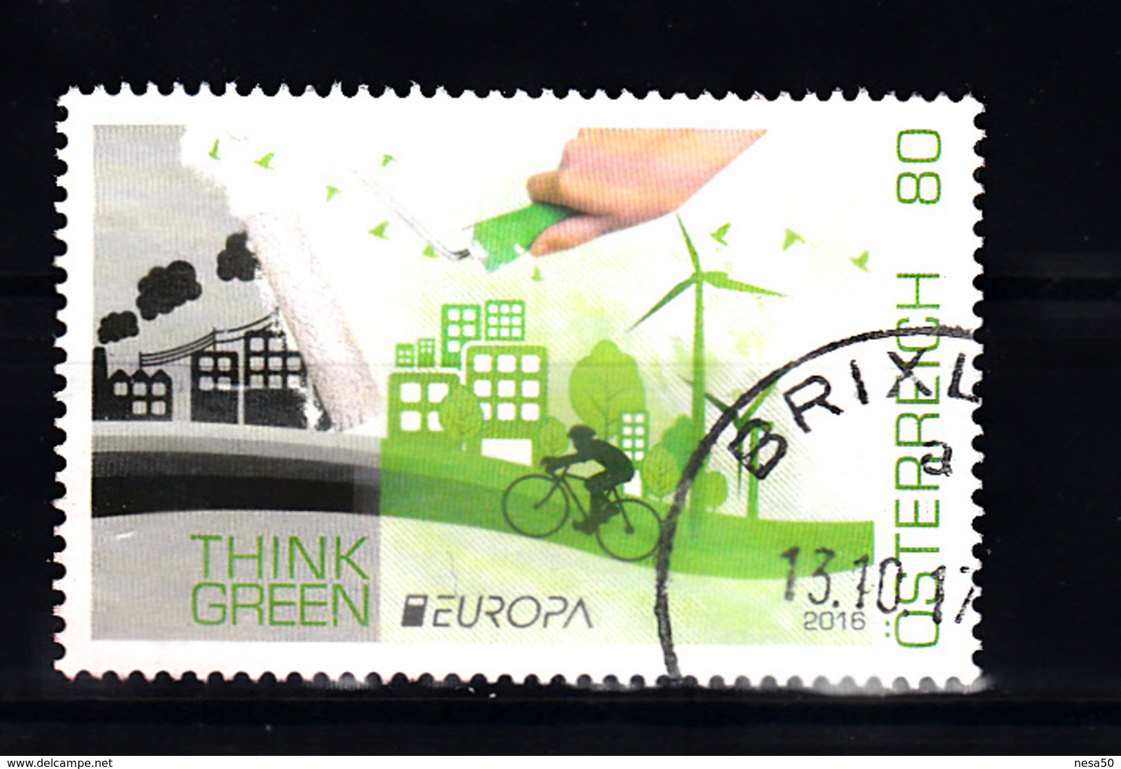 Oostenrijk 2016 Mi Nr 3268 Denk Groen, Think Green, Europa - Gebruikt