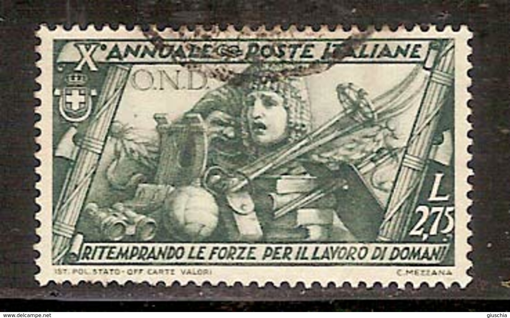 (Fb).Regno.V.E.III.1932 "Marcia Su Roma".-2,75 Lire Usato  (151-16) - Usati