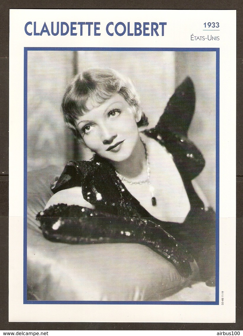 PORTRAIT DE STAR 1933 ETATS UNIS USA - ACTRICE CLAUDETTE COLBERT - ACTRESS CINEMA - Fotos