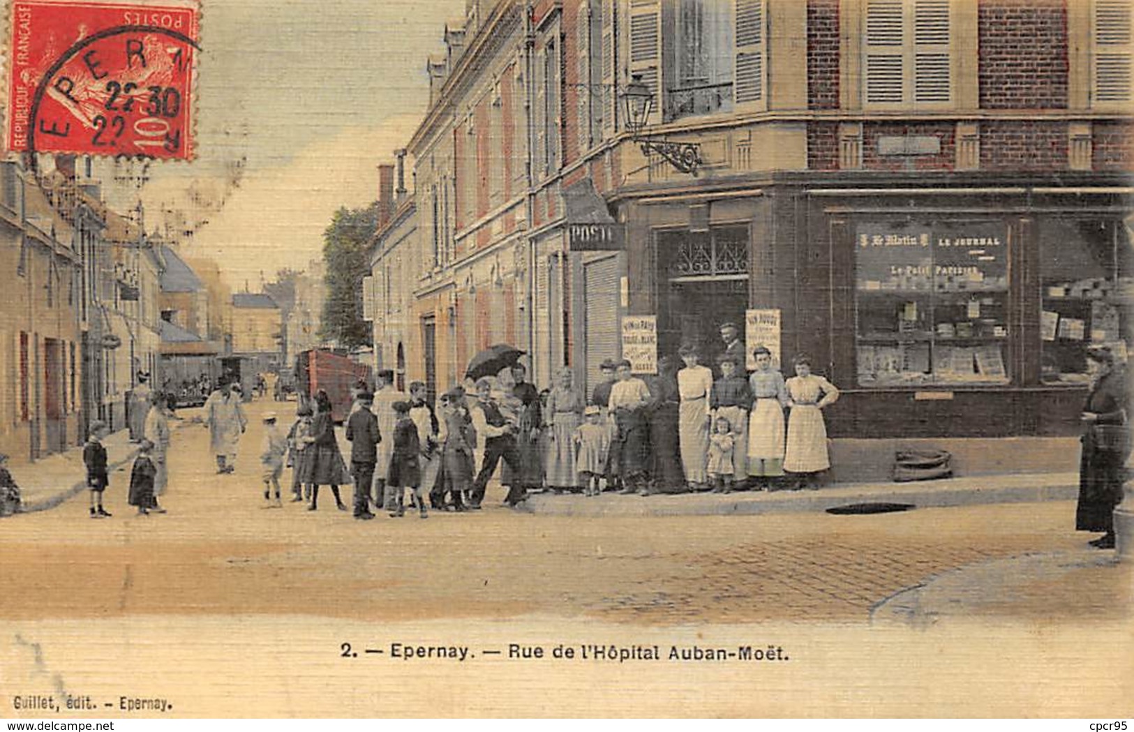 51.n°55946.epernay.rue De L'hopitam Auban-moët.carte Toilée - Epernay