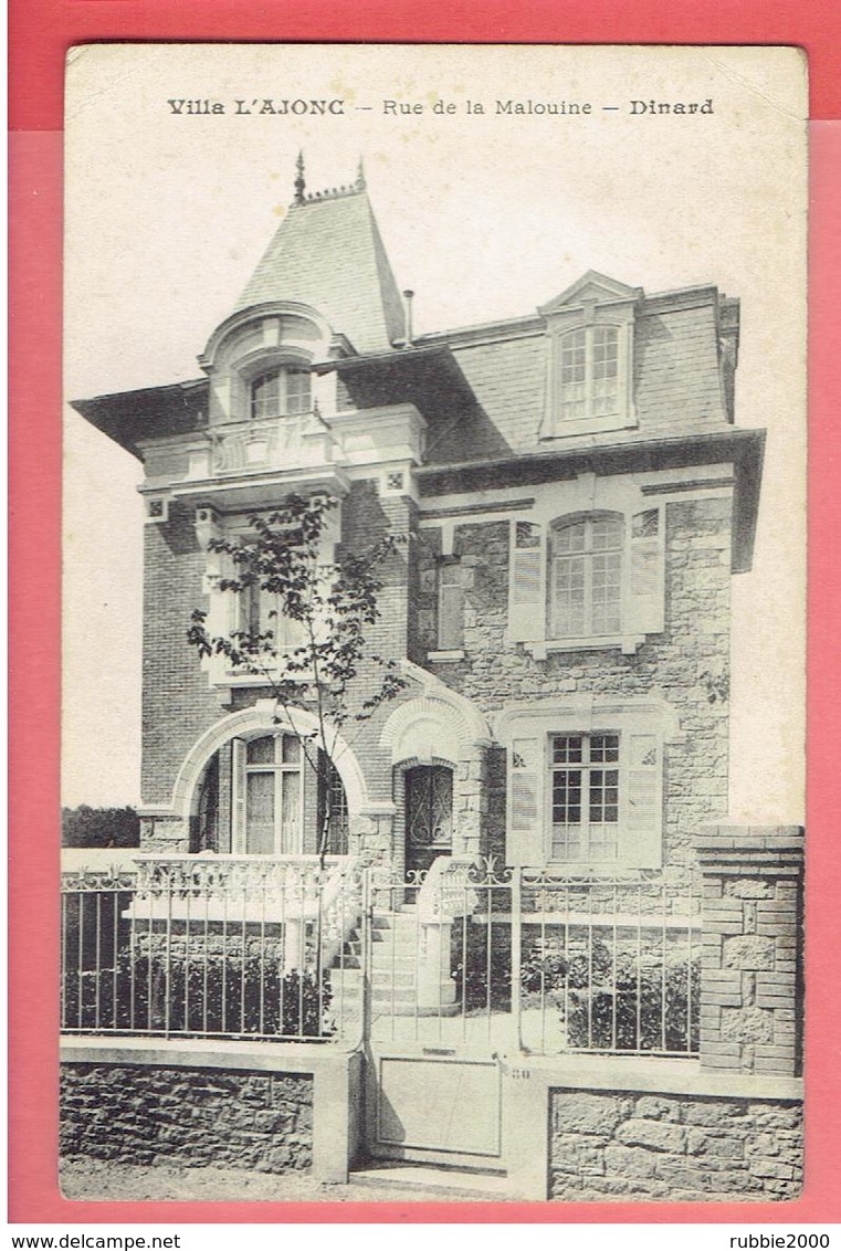 DINARD VILLA L AJONC RUE DE LA MALOUINE CARTE EN BON ETAT - Dinard