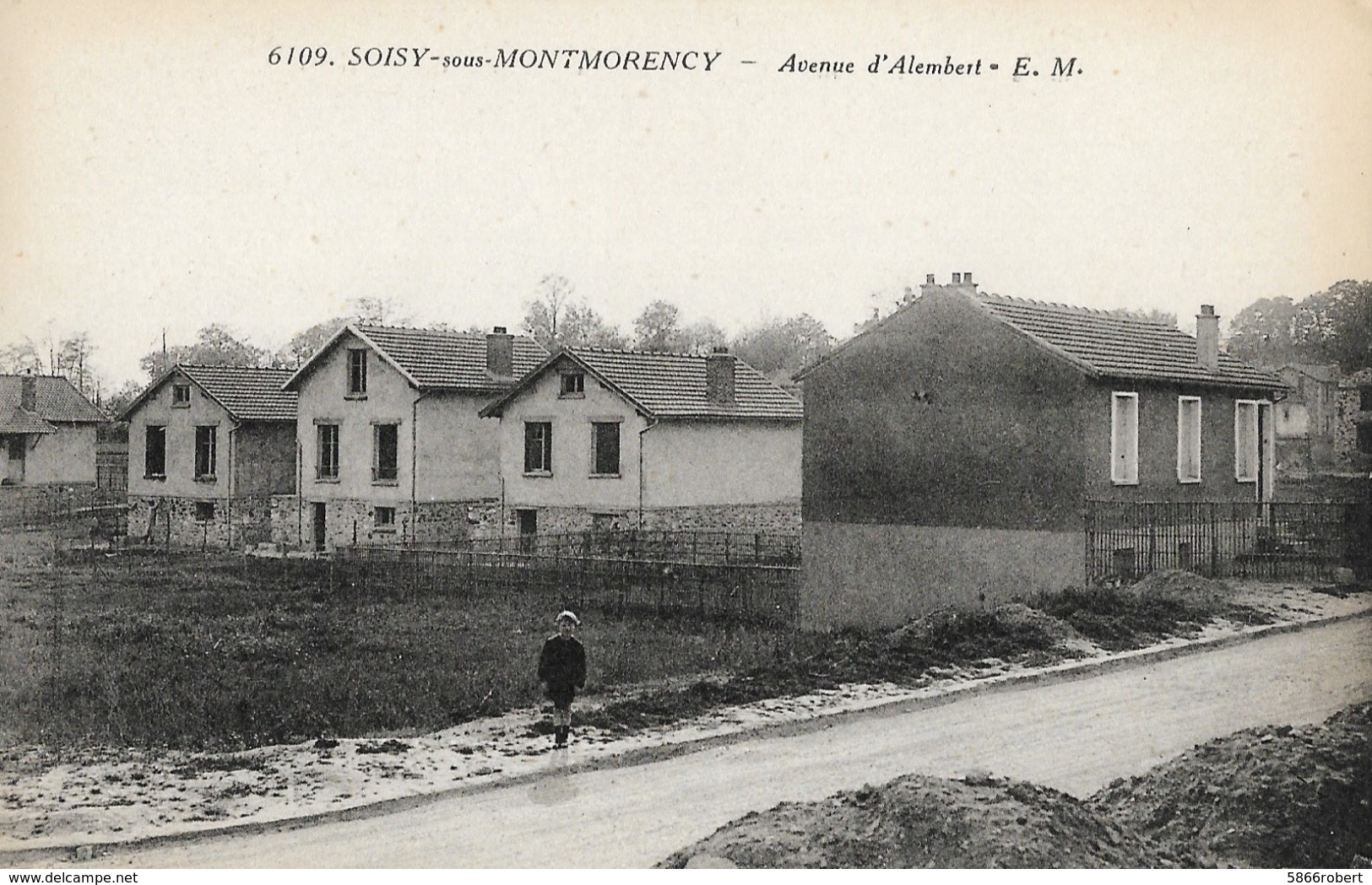 CARTE POSTALE ORIGINALE ANCIENNE : SOISY SOUS MONTMORENCY AVENUE D'ALEMBERT ANIMEE  VAL D'OISE (95) - Soisy-sous-Montmorency