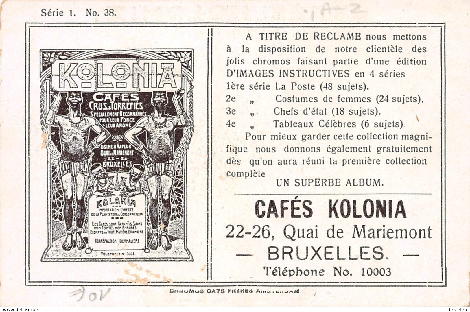 De Post In Argentina Card Cafés Kolonia - Autres & Non Classés