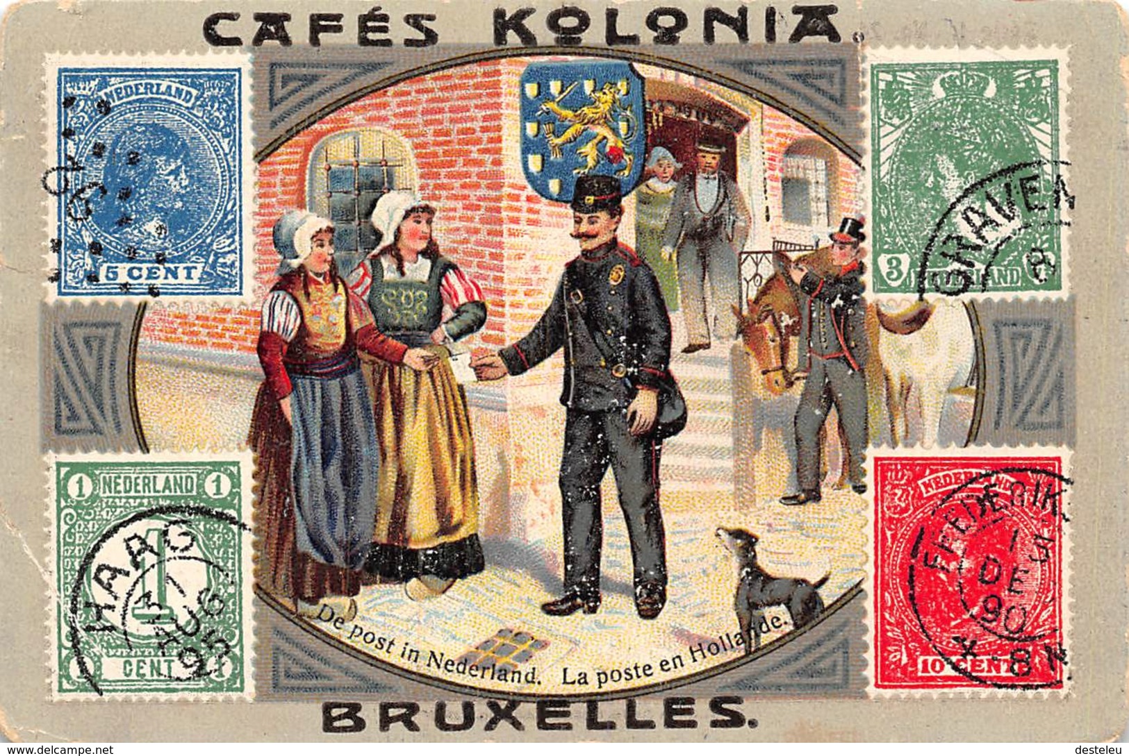 De Post In Holland Netherlands Card Cafés Kolonia - Autres & Non Classés