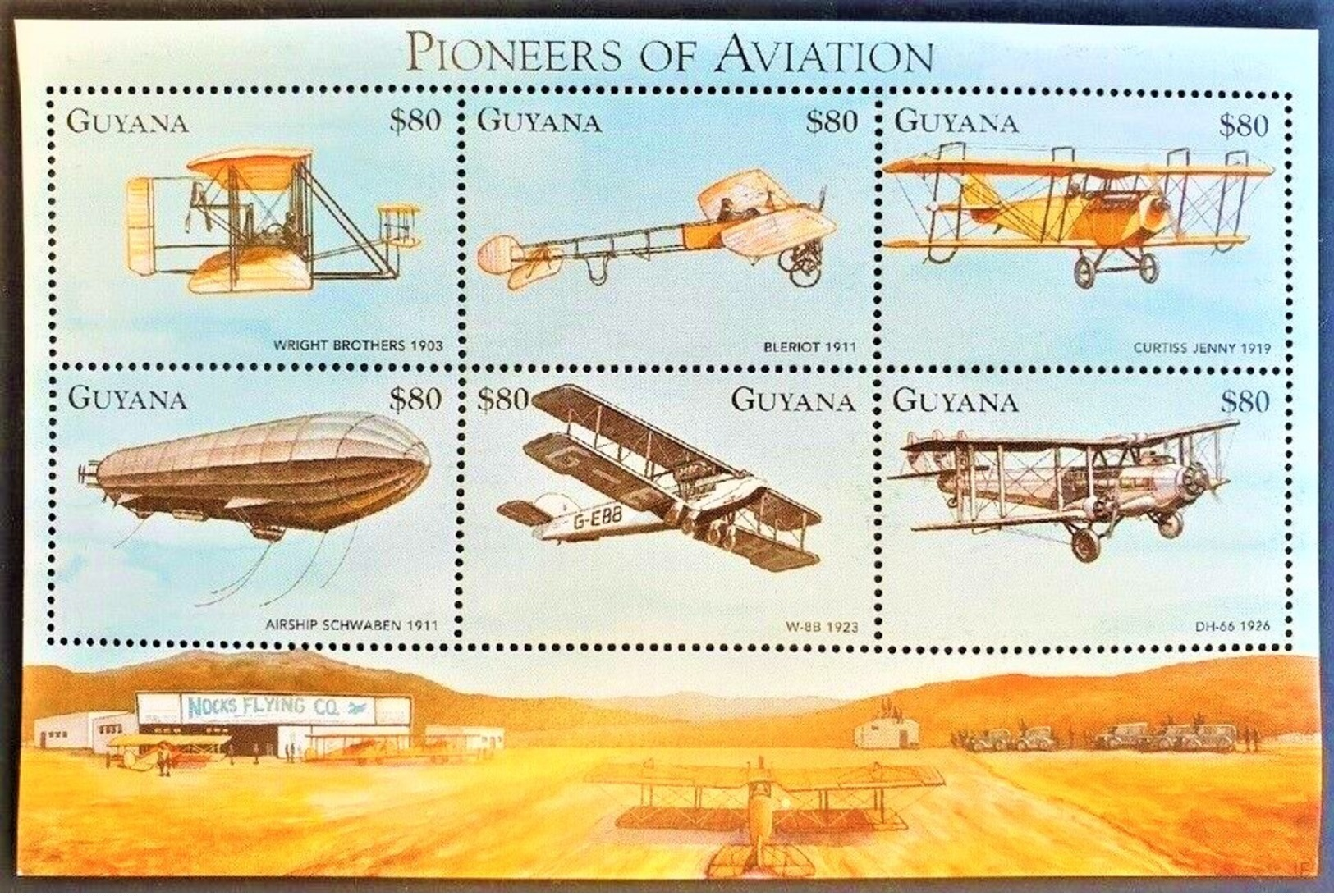 Guyana 1998**Mi.6321-26. Pioneers Of Aviation , MNH [5;56] - Aviones