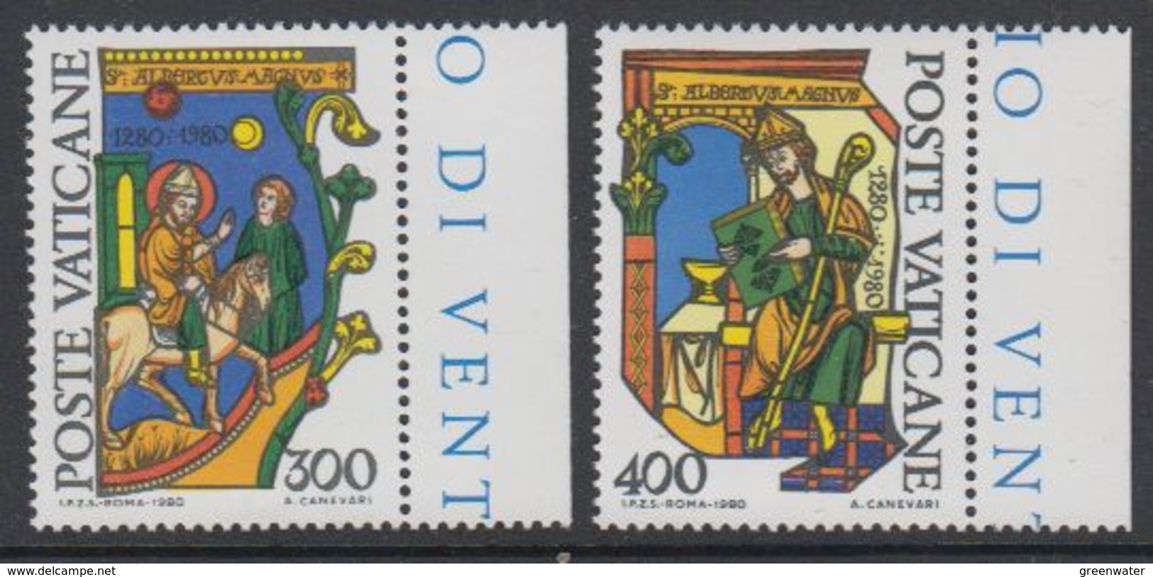 Vatican City 1980 Alberto Magno 2v ** Mnh (42717) - Ongebruikt