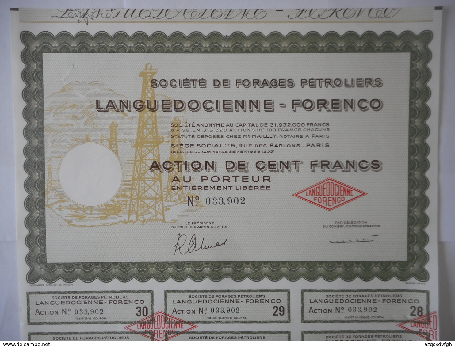 Forages Petroliers LANGUEDOCIENNE FORENCO - Autres & Non Classés