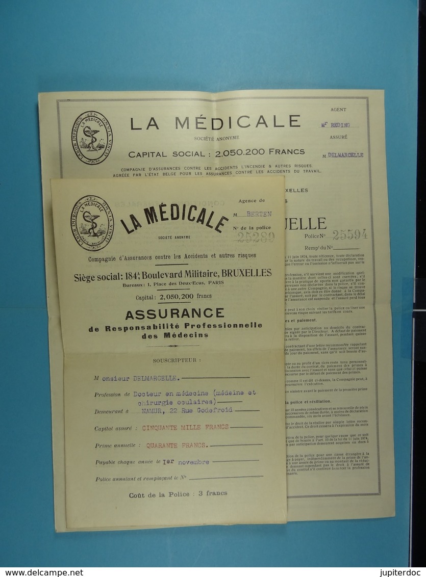 La Médicale Bruxelles Assurance De Responsabilité Professionnelle Des Médecins - 1900 – 1949