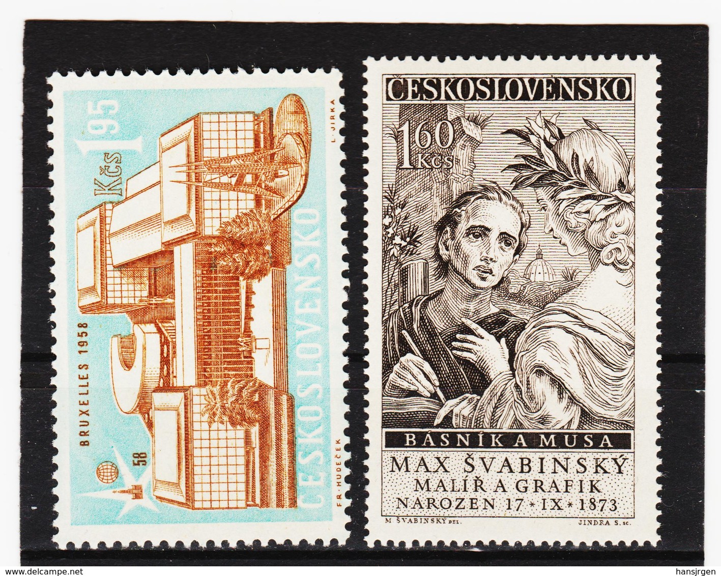 Post207 TSCHECHOSLOWAKEI CSSR 1958 MICHL 1091/92 ** Postfrisch SIEHE ABBILDUNG - Ungebraucht