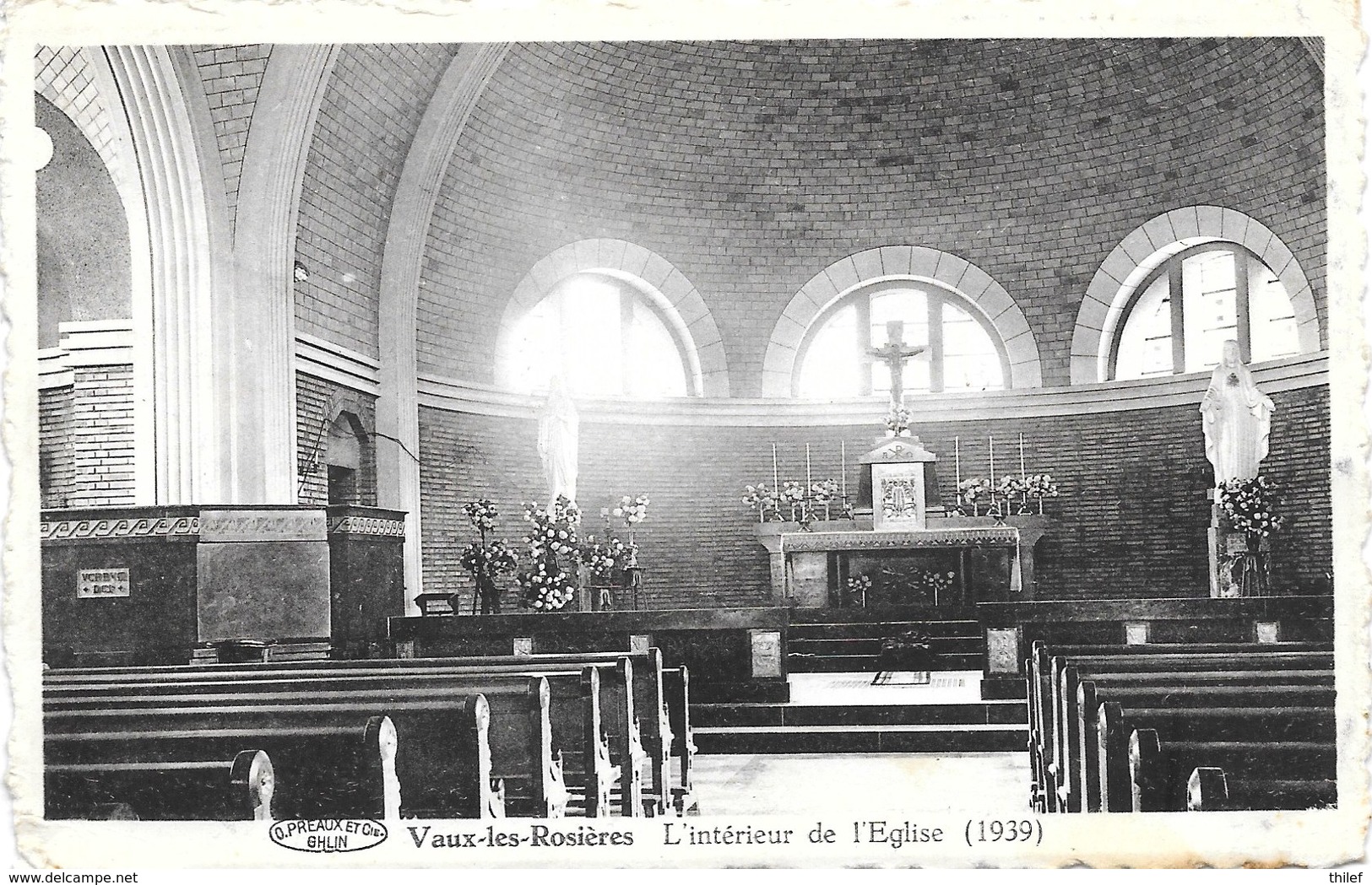 Vaux-les-Rosières NA2: L'intérieur De L'Eglise 1939 - Vaux-sur-Sure