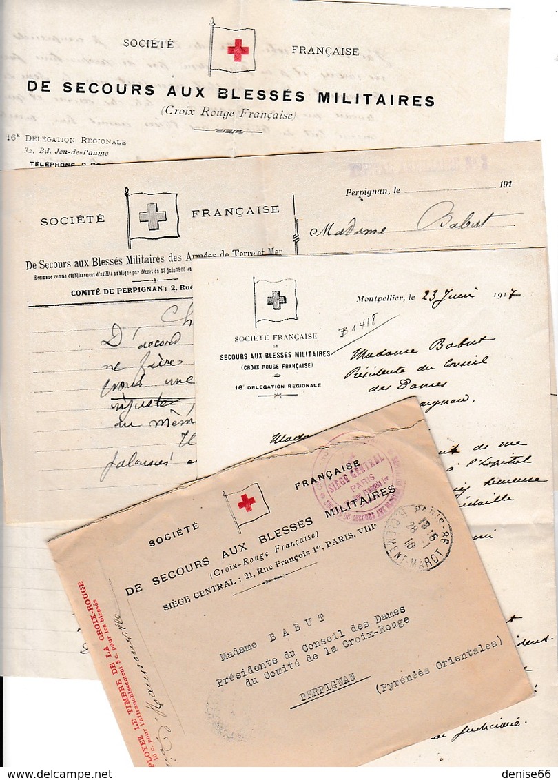 1917 CROIX ROUGE De Secours Aux Blessés Mres - PROPOSITION De MÉDAILLE Pour Une Infirmière - Documents Historiques