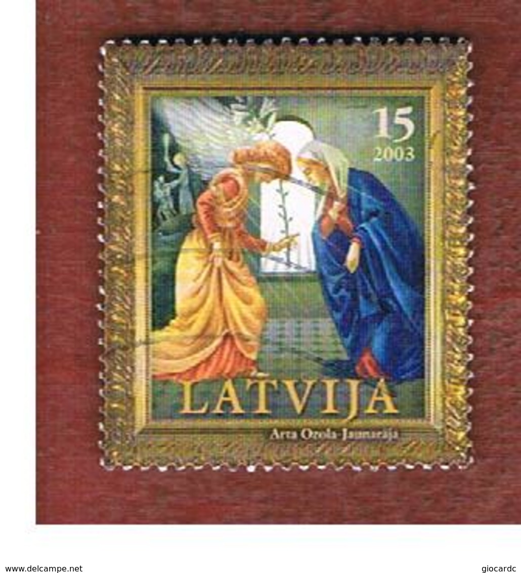 LETTONIA (LATVIA)   - MI 601  -      2003  CHRISTMAS   -   USED - Lettonia