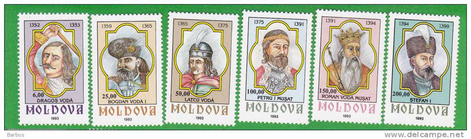 Moldova , Moldavie , Moldawien , Moldau  , 1993 , Princes Of Moldova , MNH - Moldova