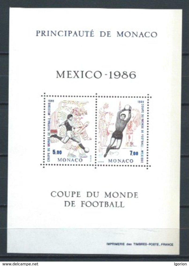 MONACO 1986 YT-35 ** COPA DEL MUNDO DE FUTBOL. MEXICO - Blokken