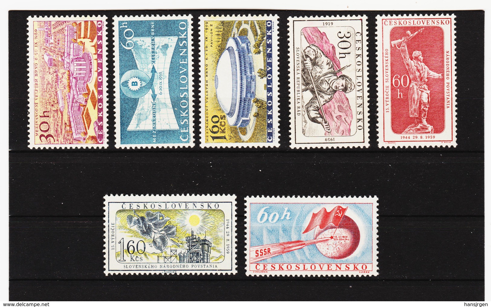 Post218 TSCHECHOSLOWAKEI CSSR 1959 MICHL 1146/52 ** Postfrisch SIEHE ABBILDUNG - Unused Stamps