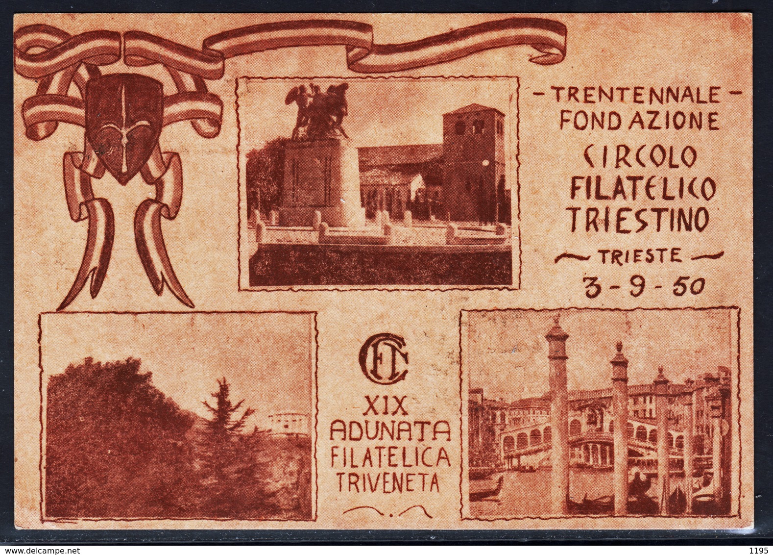 Trieste AMG-FTT Cartolina Trentennale Adunata Filatelica,  (04935) - Storia Postale